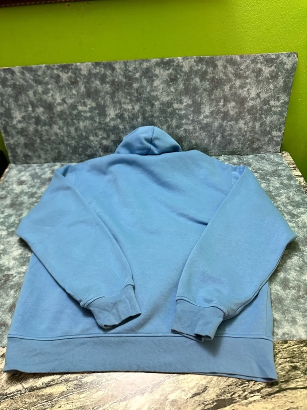 Jordan Light Blue Hoodie with Red Jumpman Logo M